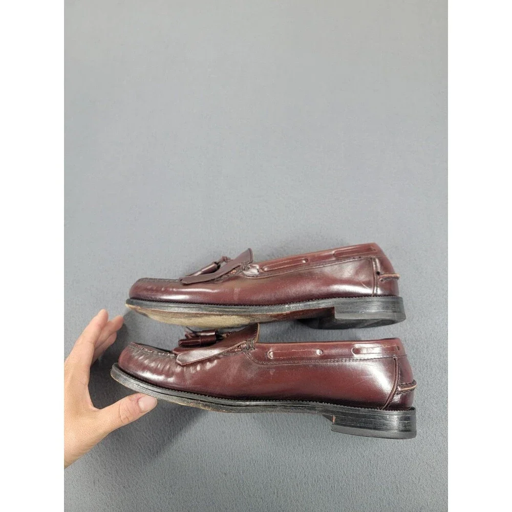 Florsheim Shoes Mens Size 9.5 D Burgundy Leather Tassel Loafers Dress‎ Classic